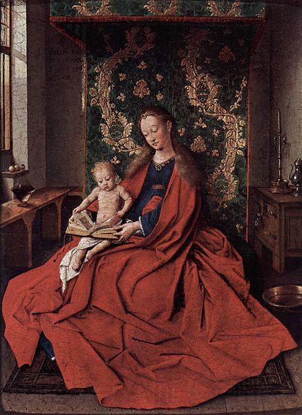 Jan Van Eyck Madonna mit dem lesenden Kinde Norge oil painting art
